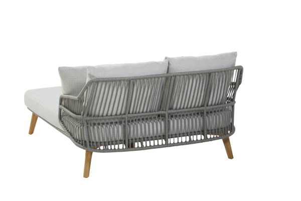Sempre Daybed Teak Silver Grey With 5 Cushions - Image 6