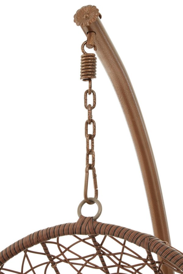 Goa Brown Rattan Hanging Chair - Image 2
