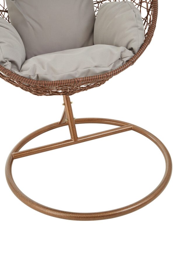 Goa Brown Rattan Hanging Chair - Image 4