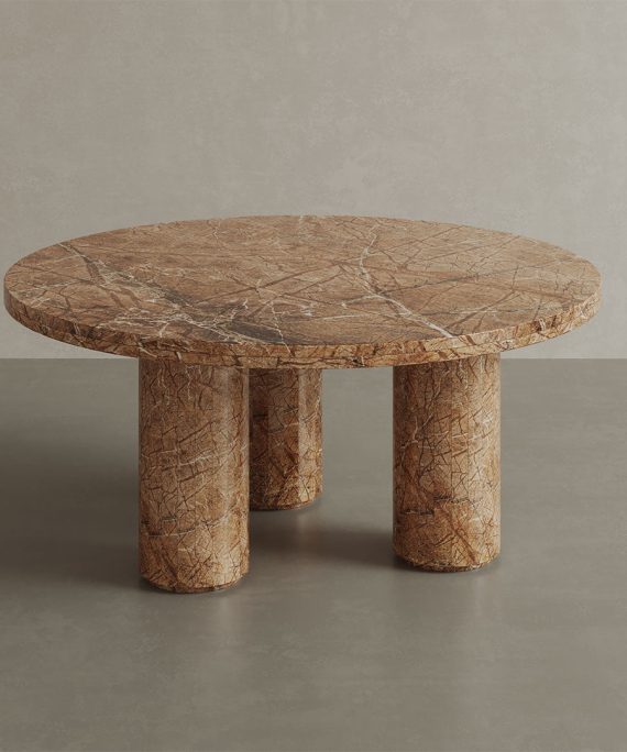 Casoli Marble Coffee Table, Mocha