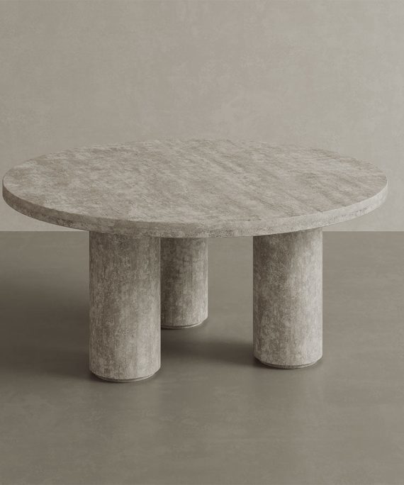 Casoli Travertine Coffee Table, White