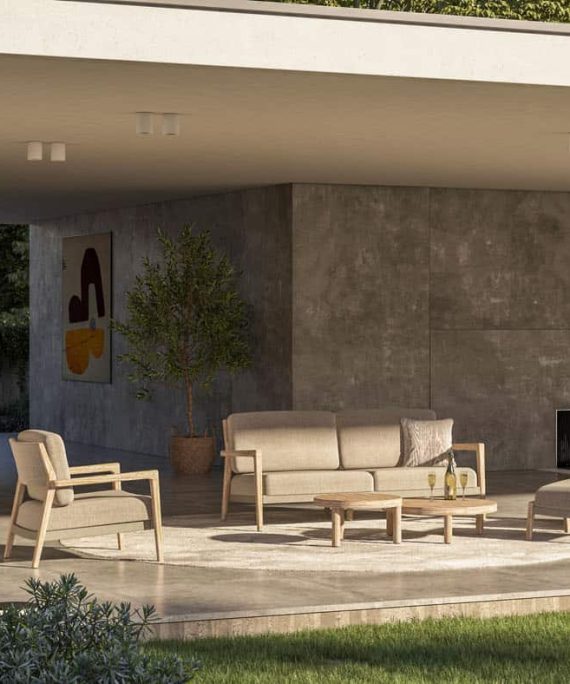 4 Seasons Outdoor Julia Lounge Set With Sem Tables And Footstool