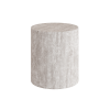 Porto Travertine Side Table, White - Image 3