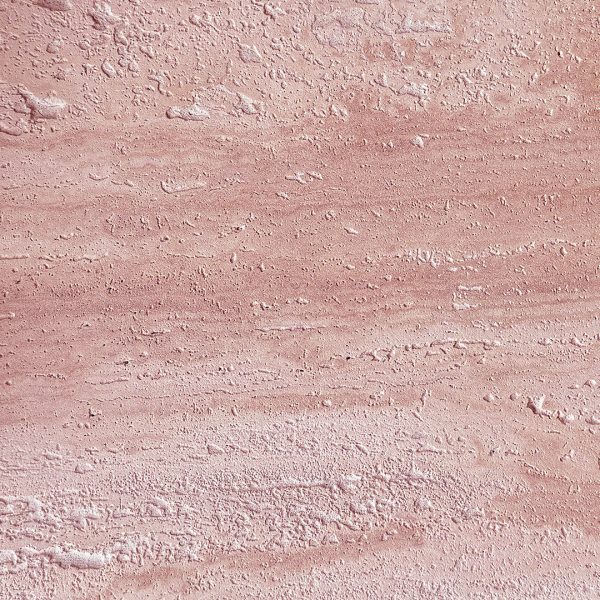Porto Travertine Side Table, Red - Image 3