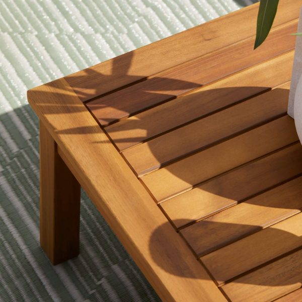Dakota Wooden Garden Corner Sofa Set - Sand Cushions - Image 10