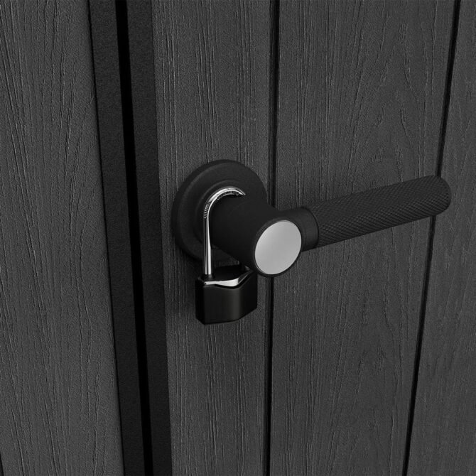 Keter 9x 7 Cortina Heavy Duty Plastic Pent Shed – Dark Grey - Image 3