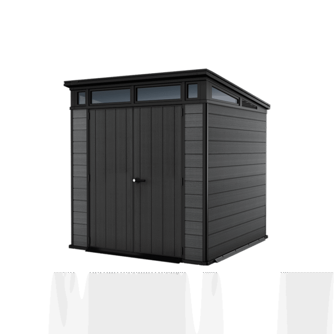 Keter 7x 7 Cortina Heavy Duty Plastic Pent Shed – Dark Grey