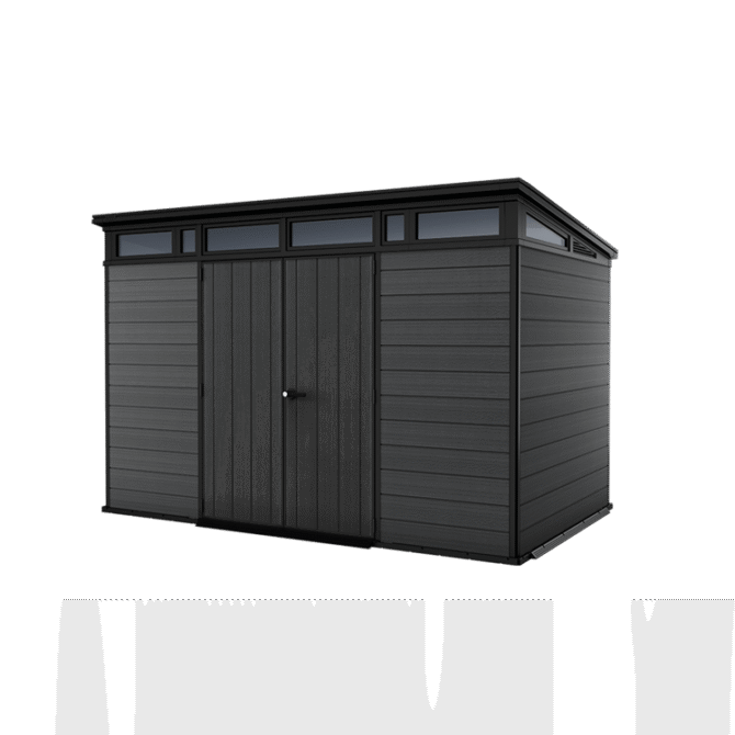 Keter 11x 7 Cortina Heavy Duty Plastic Pent Shed – Dark Grey