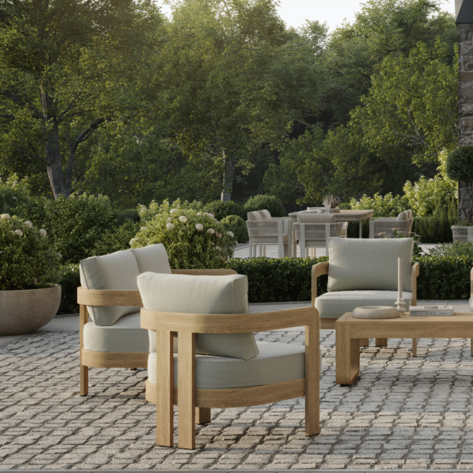 N3 Oak Three Seater Sofa Sage Twill - Image 3